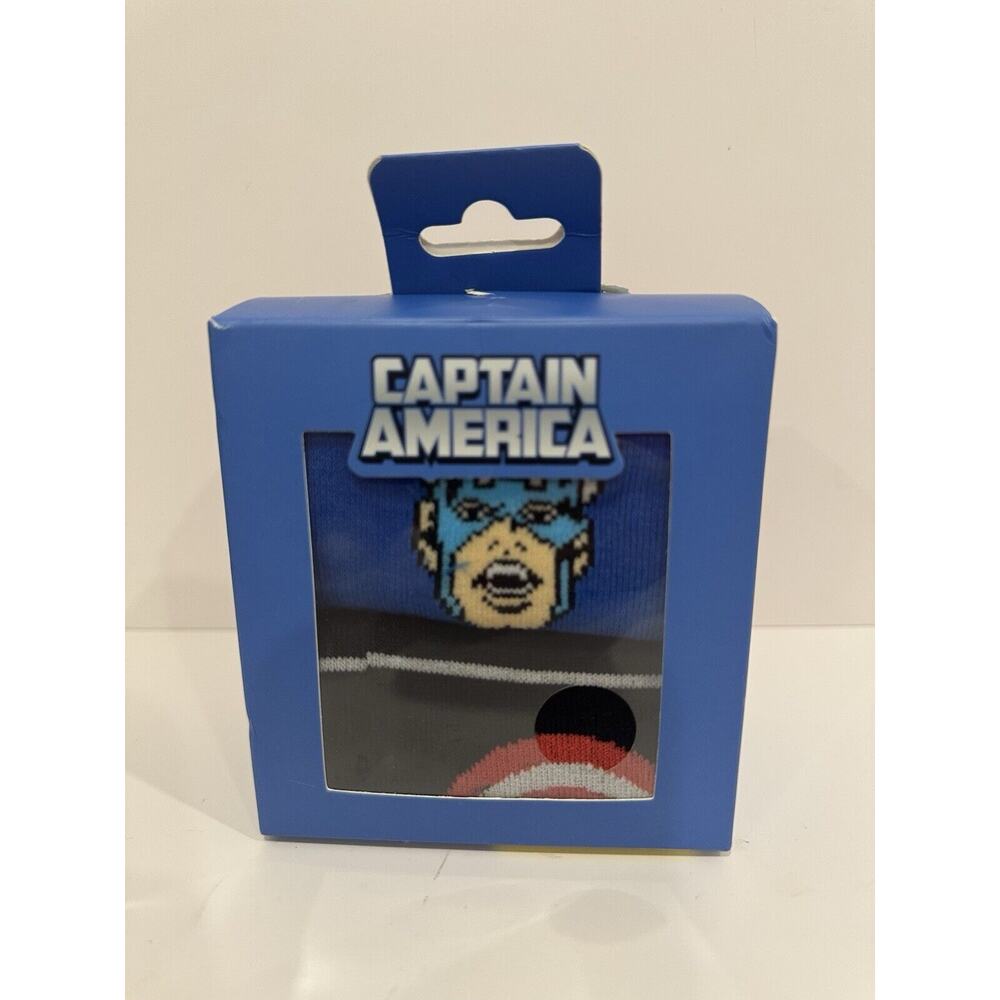 Marvel Captain America Men's 2 Pair Novelty Socks Gift Set, Shoe Size 6-12/New